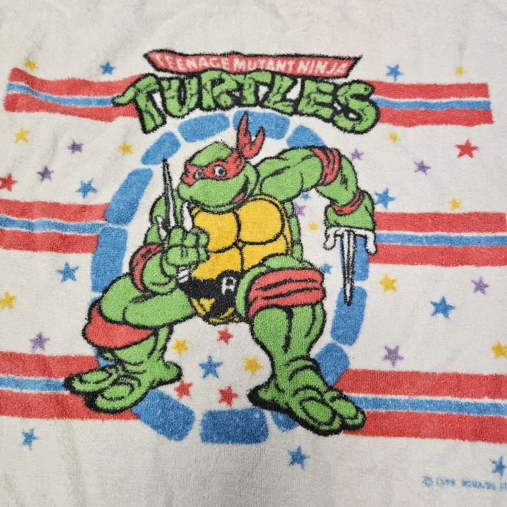Vintge TMNT Teenage Mutant Ninja Turtles Kids Bath Towel Rafael